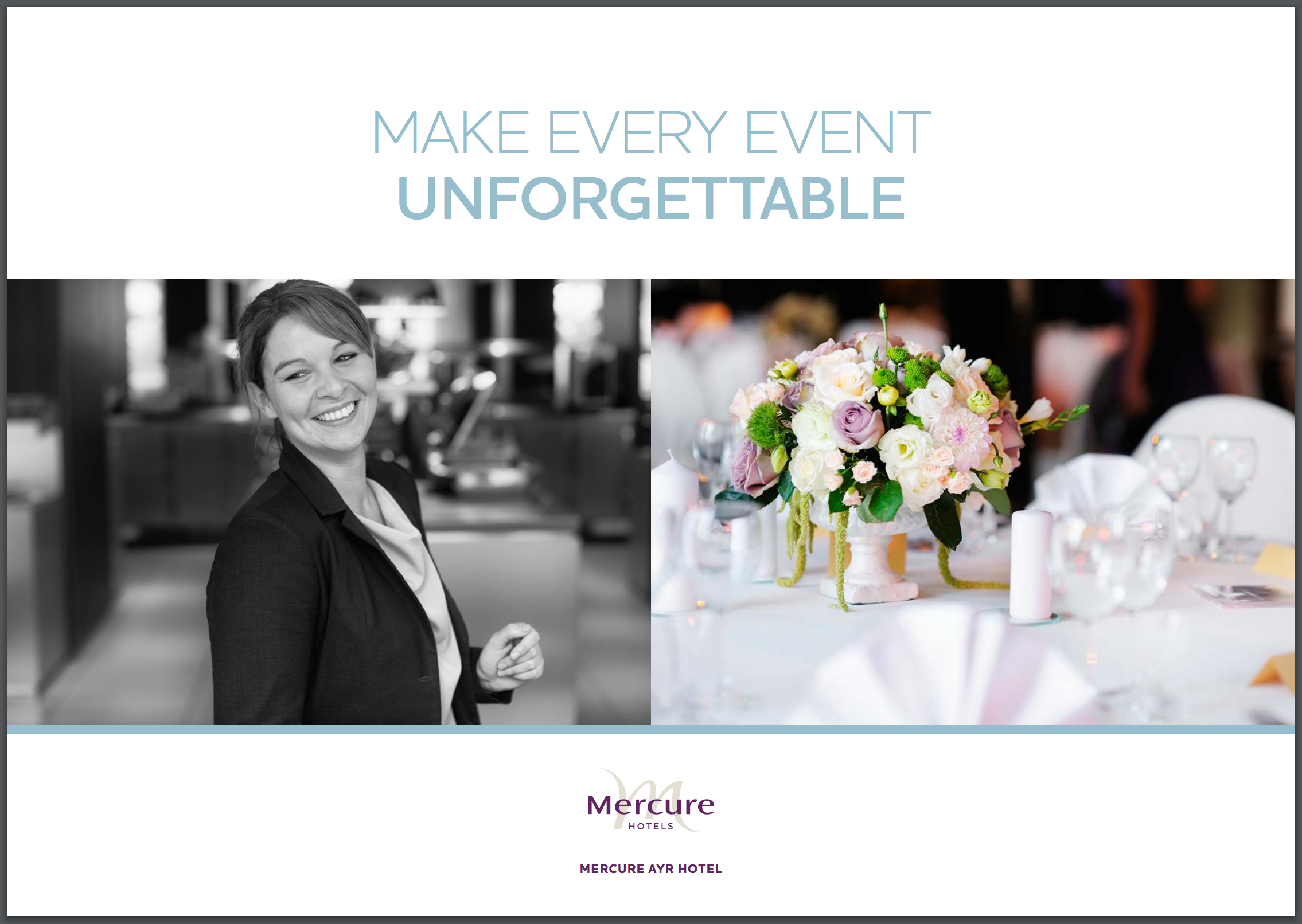 Mercure Ayr Hotel Meetings Brochure Cover