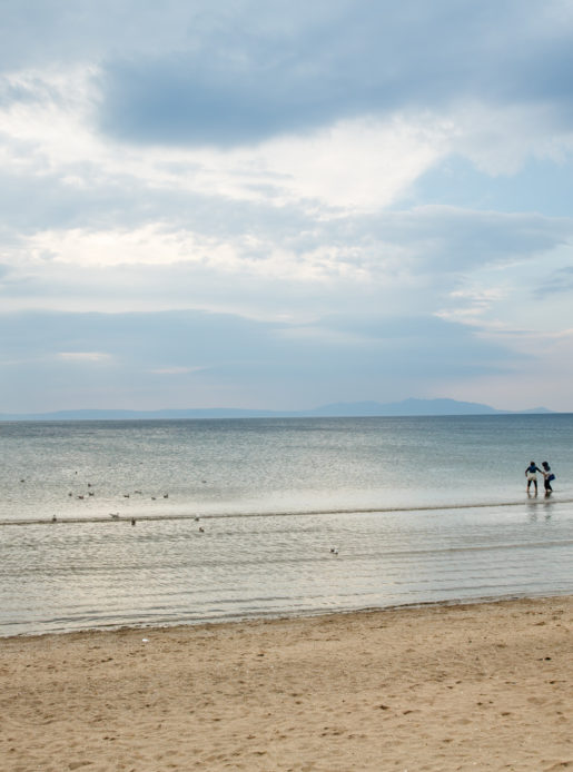People enjoying Ayr Beach, nearby Mercure Ayr Hotel