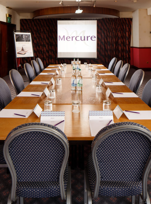 The Presidential Suite set up for a meeting at Mercure Ayr Hotel